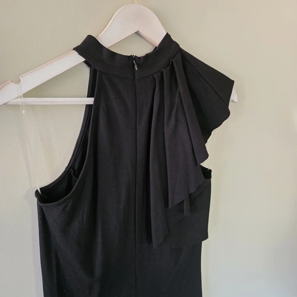 Lulus L Modern Feminine Classic Formal Wedding Guest Cocktail One Shoulder Dress - Picture 12 of 14